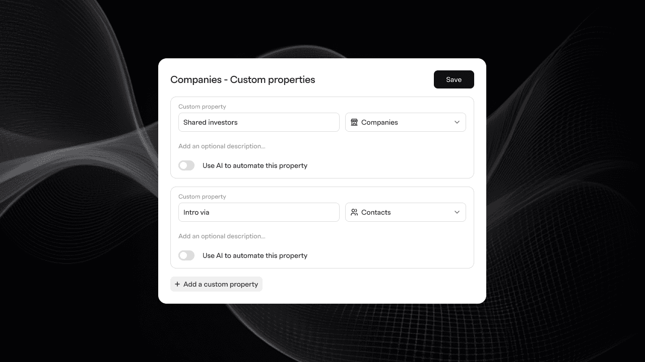 New custom property types in Zero